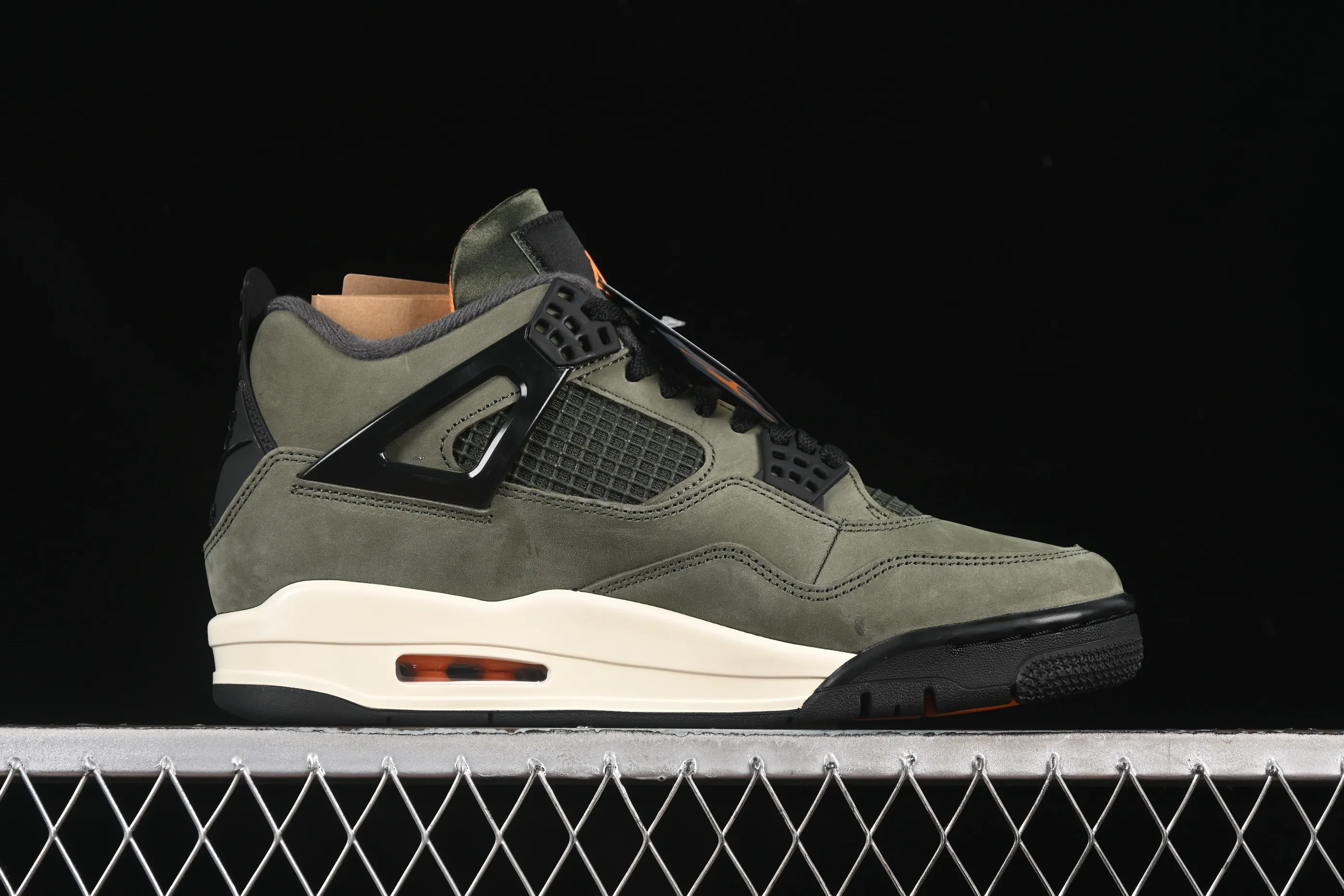 All categories Air Jordan Jordan series basketball shoes Air Jordan 4 LJR version Undefeated x Air Jordan 4 OG AJ4 Joe 4 olive green suede IB1519-200